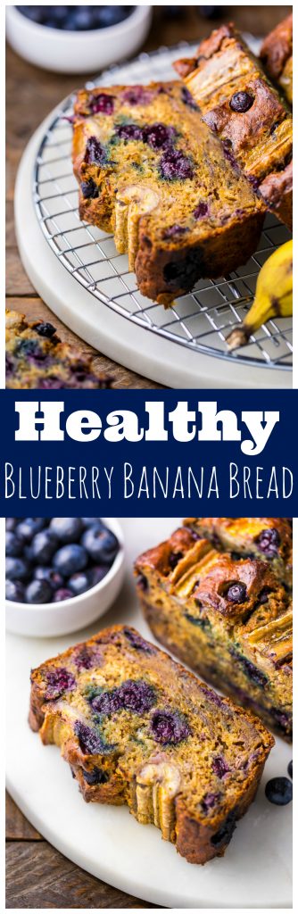 Moist Banana Blueberry Bread.