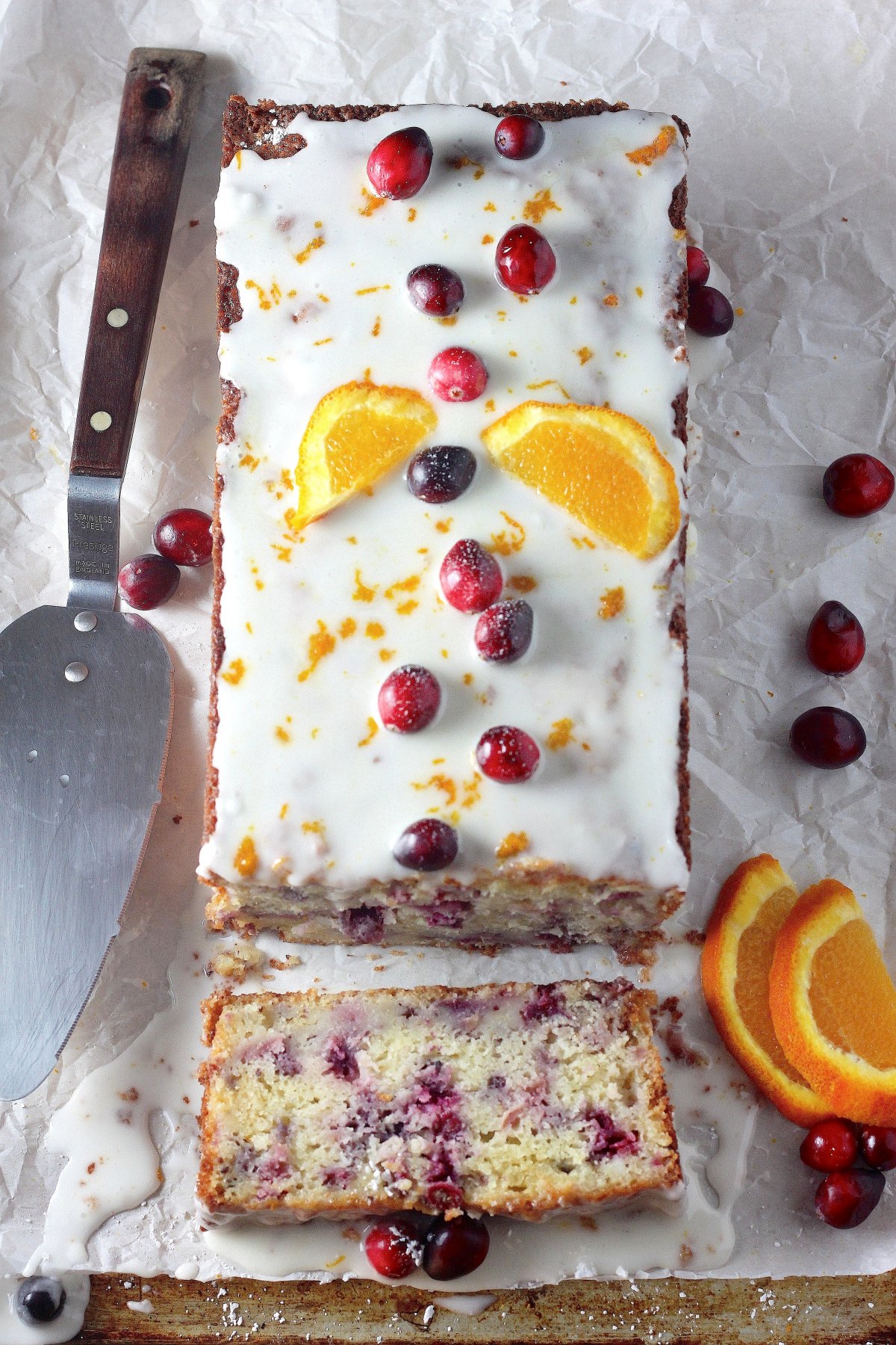 Cranberry-Orange Ricotta Pound Cake