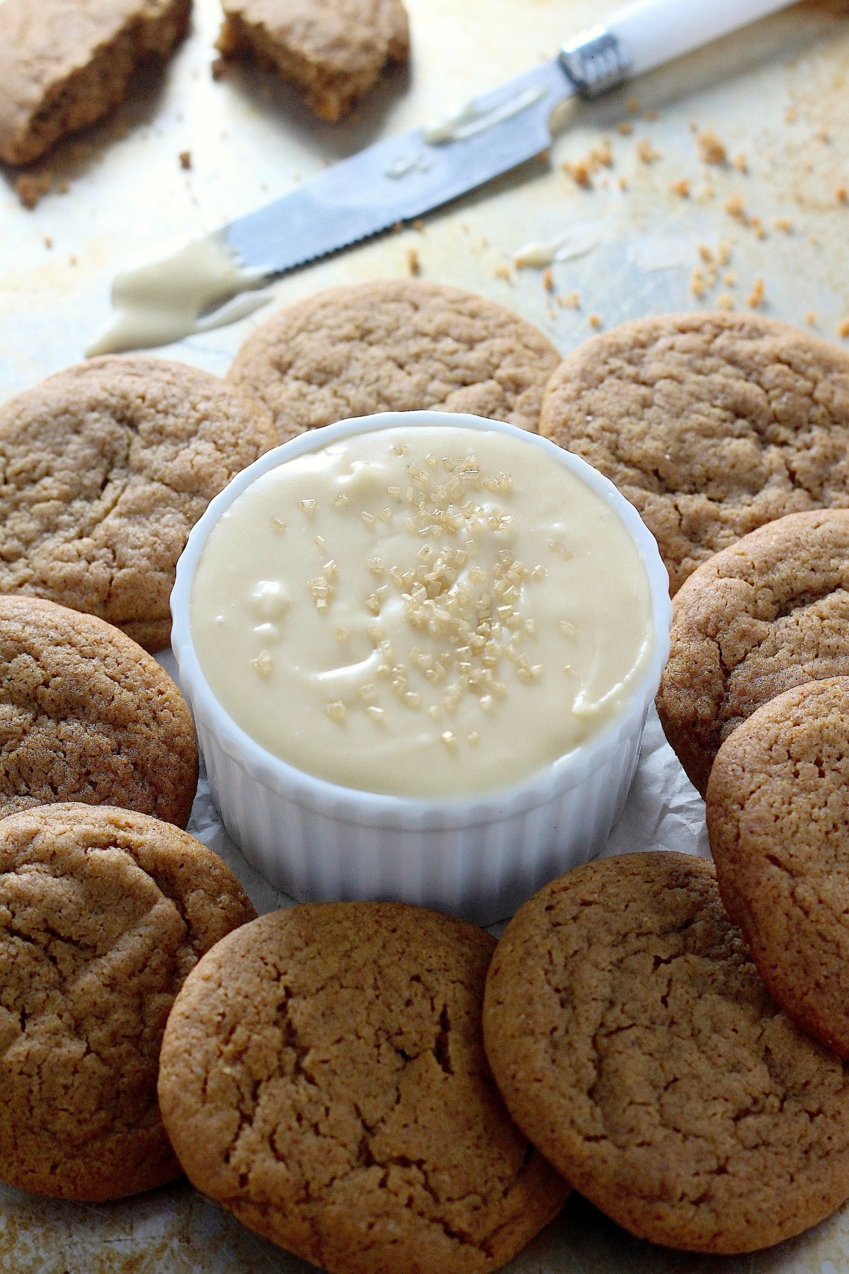 Eggnog Frosted Gingerbread Cookies