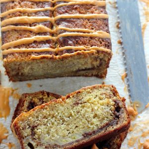 Brown Sugar Cinnamon Swirl Butterscotch Banana Bread