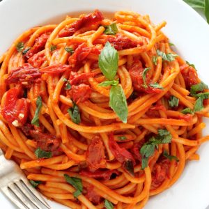 One Pan Triple Tomato Basil Pasta