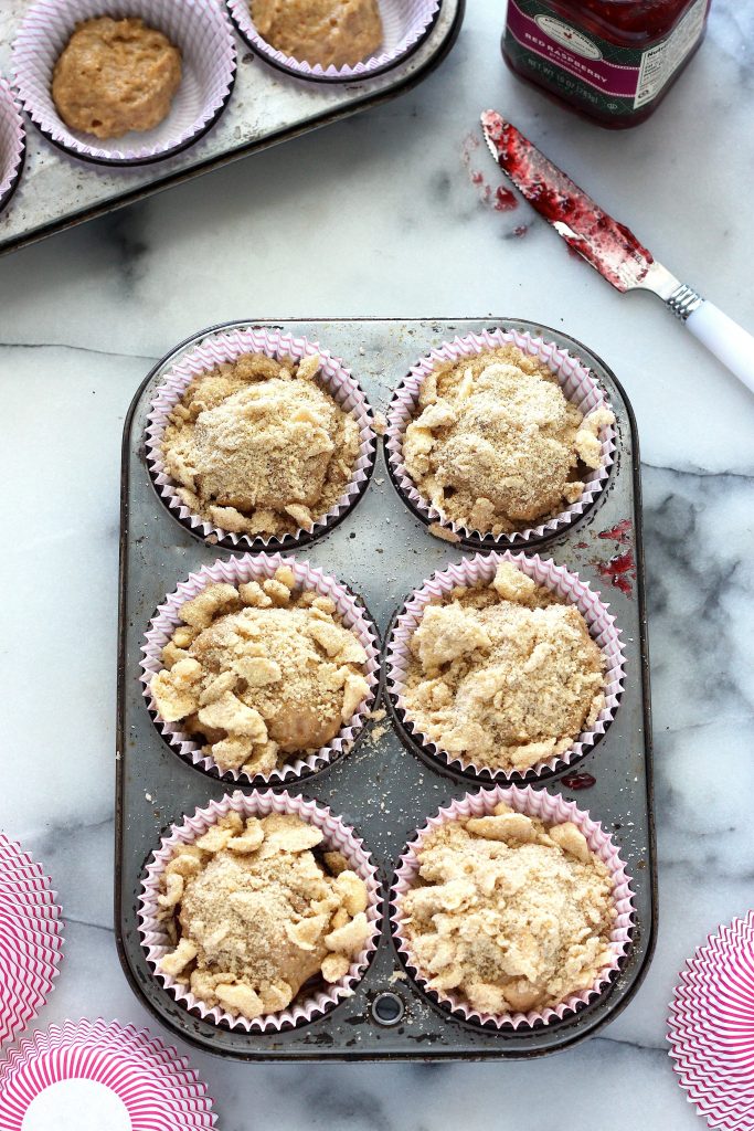 Brown Butter Raspberry Swirl Muffins