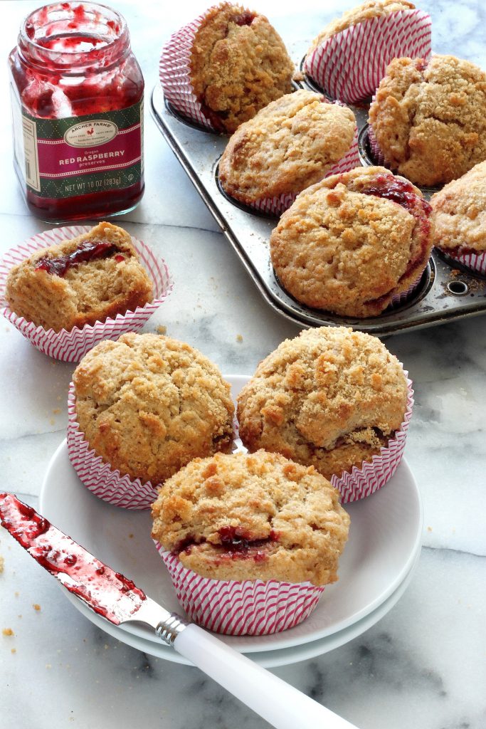 Brown Butter Raspberry Swirl Muffins