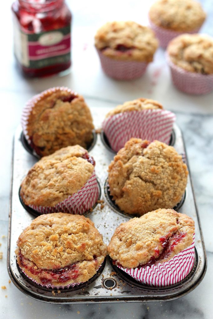 Brown Butter Raspberry Swirl Muffins