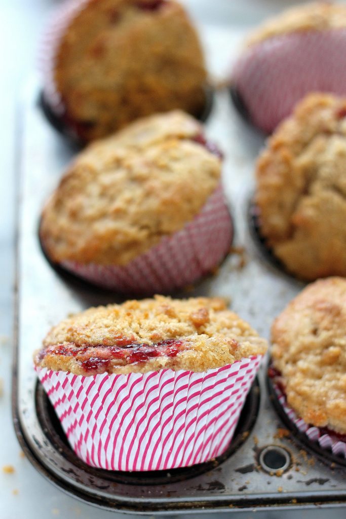 Brown Butter Raspberry Swirl Muffins