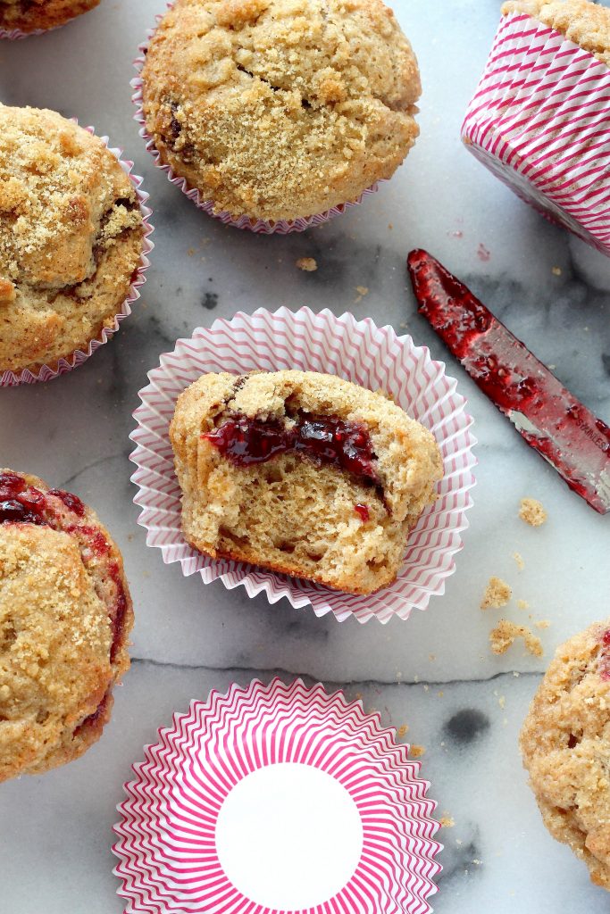 Brown Butter Raspberry Swirl Muffins