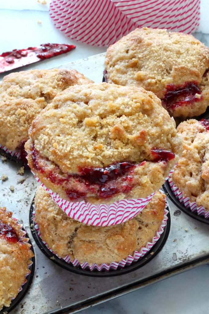 Brown Butter Raspberry Swirl Muffins