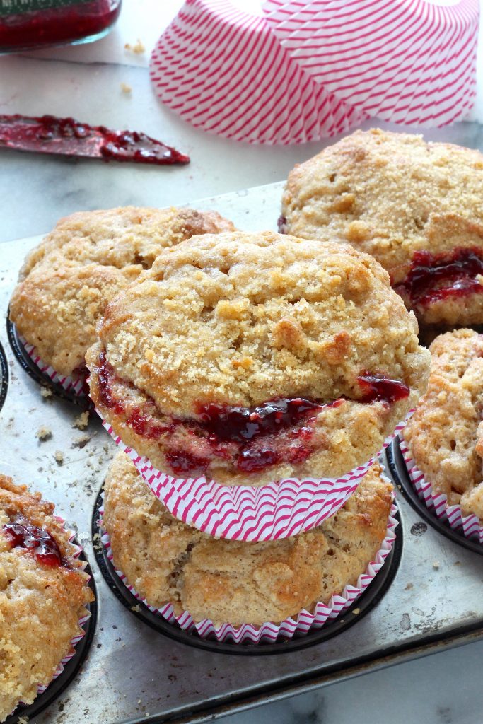 Brown Butter Raspberry Swirl Muffins