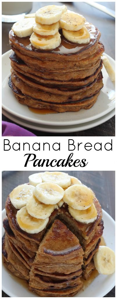 Healthy Banana Bread Pancakes 
