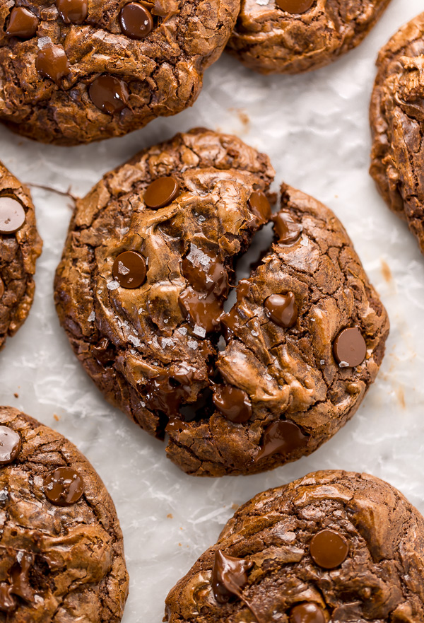 Chewy Double Chocolate Chip Cookies.