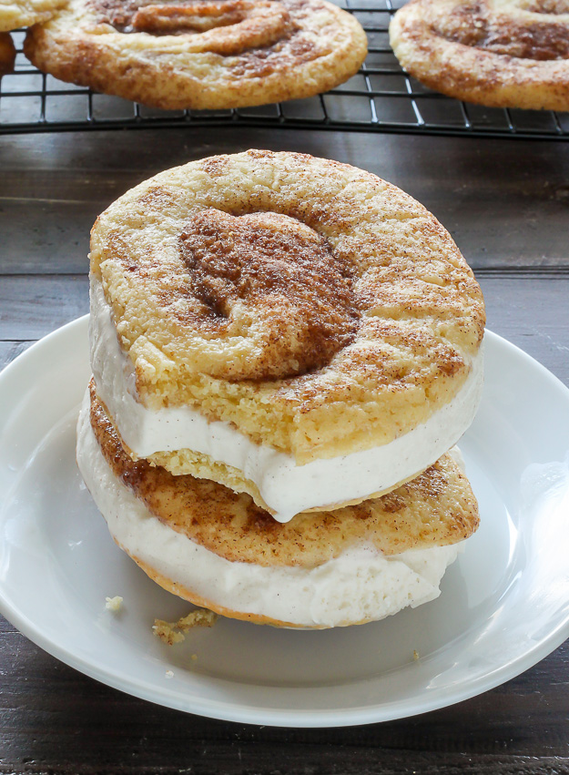 Cinnamon Roll Ice Cream Sandwiches