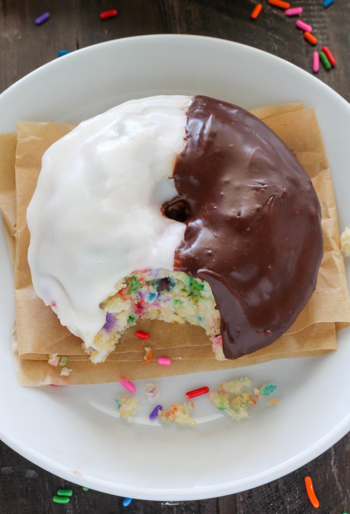Black and White Confetti Donuts