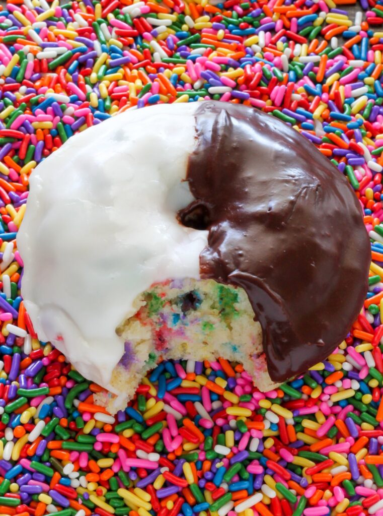 Black and White Confetti Donuts