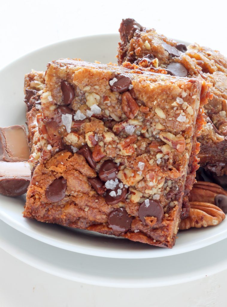 Salted Caramel Chocolate Pecan Brown Butter Blondies