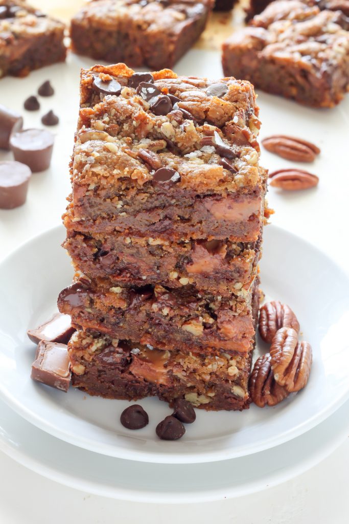 Salted Caramel Chocolate Pecan Brown Butter Blondies
