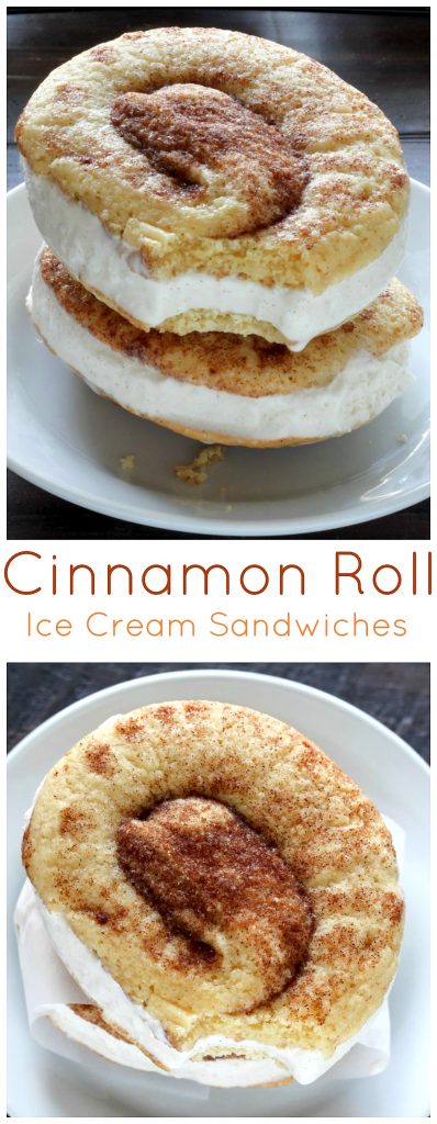 Cinnamon Roll Ice Cream Sandwices