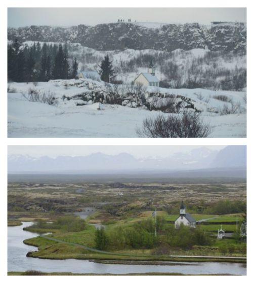 ... et sa petite église (oui, c'est bien le même endroit !)