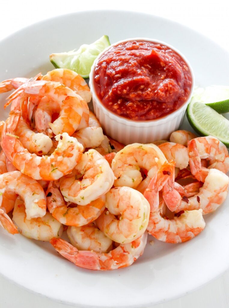 Roasted Lime and Garlic Shrimp Cocktail