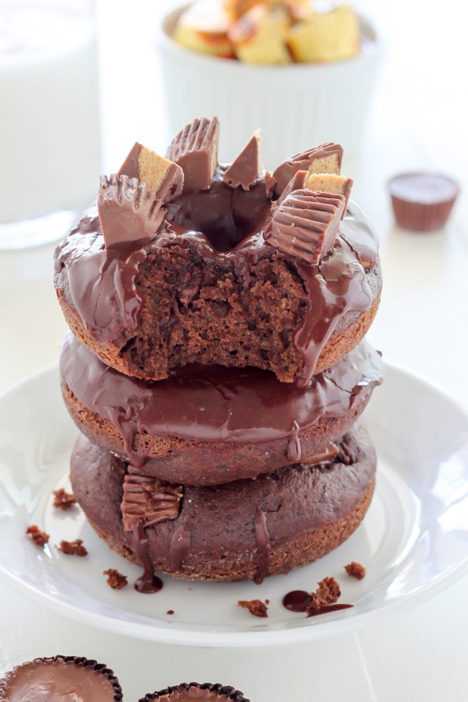 Double Chocolate Peanut Butter Cup Donuts