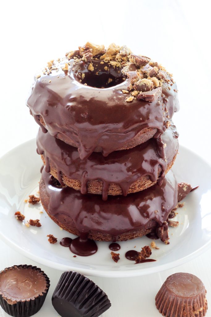 Double Chocolate Peanut Butter Cup Donuts