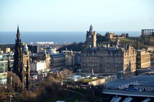 The Balmoral vu depuis le Château d'Edimbourg