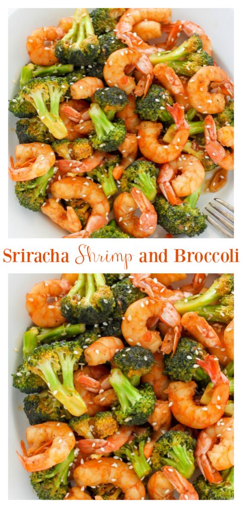 This 20-Minute Skinny Sriracha Shrimp and Broccoli is exploding with flavor! This healthy meal is ready to eat in just 20 minutes and is always a hit with my family. Skip the takeout and make this easy shrimp and broccoli stir fry instead.