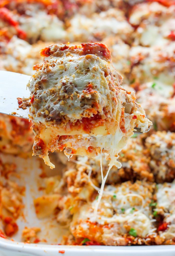 Lightened Up Chicken Parmesan Lasagna - the best of both worlds!!!
