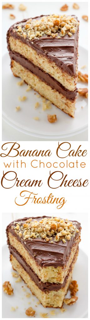 Old-Fashioned Banana Cake with Chocolate Cream Cheese Frosting