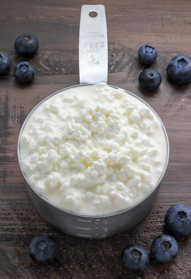 Blueberry Cottage Cheese Pancakes