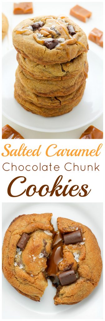 Salted Caramel Stuffed Chocolate Chunk Cookies - treat yourself to these incredible cookies ASAP!
