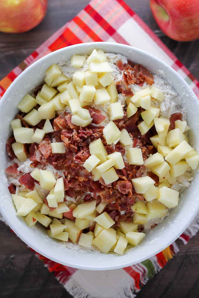 White Cheddar, Bacon, and Apple Biscuits