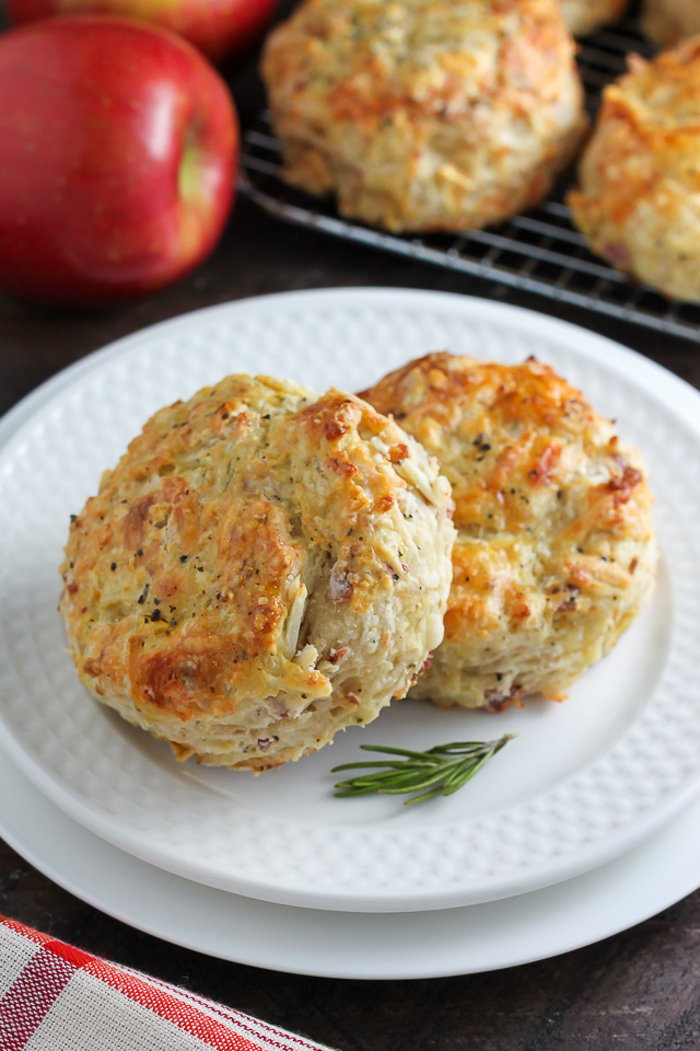 White Cheddar, Bacon, and Apple Biscuits