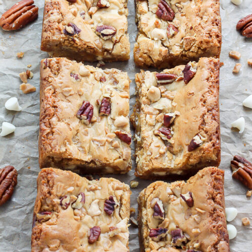 White Chocolate Butter Pecan Blondies