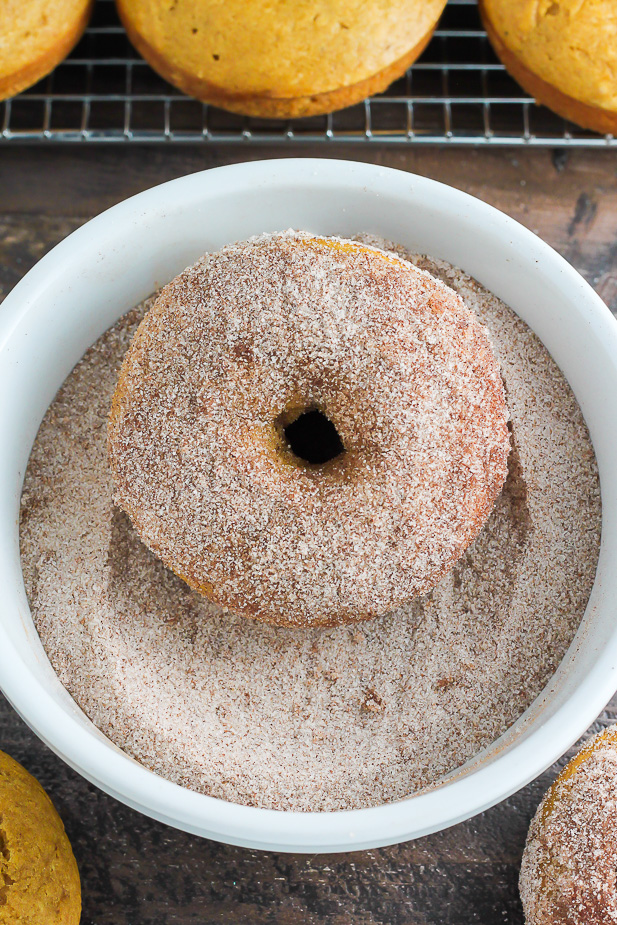 Pumpkin Cinnamon Sugar Donuts