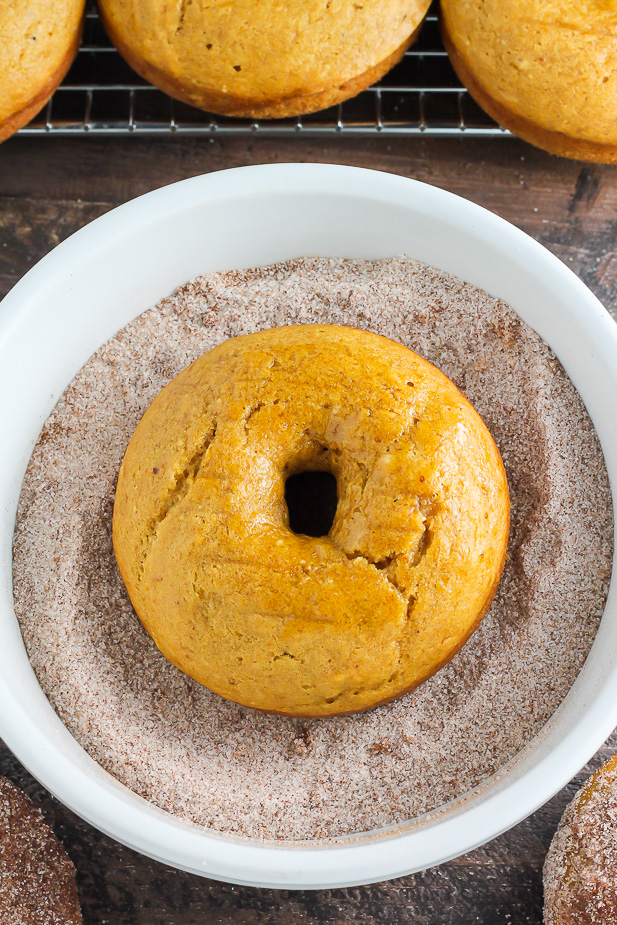 Pumpkin Cinnamon Sugar Donuts