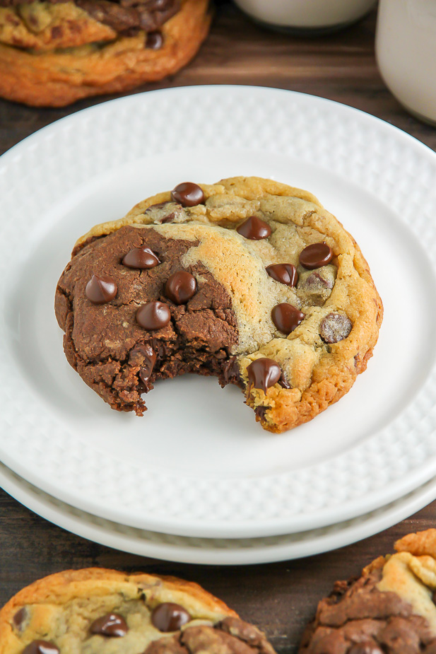 Chocolate Chip Brownie Swirl Cookies (aka Brookies)