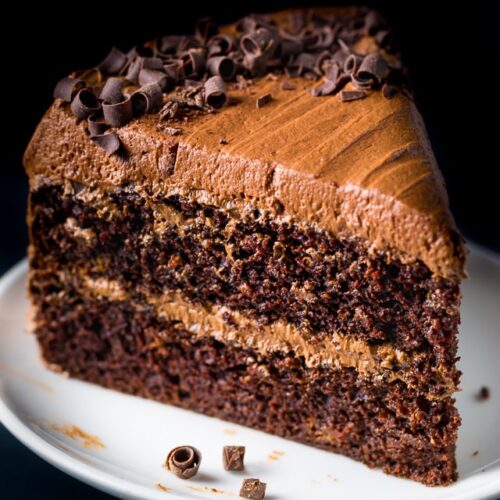 Supremely moist, rich, and decadent Chocolate Ricotta Layer Cake. Dangerously delicious!