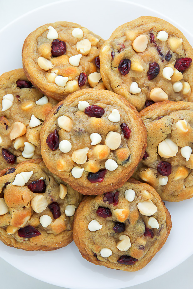 Cranberry White Chocolate Macadamia Nut Cookies - so thick and chewy!