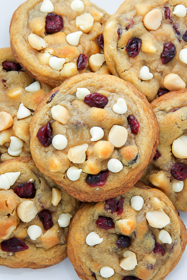 Cranberry White Chocolate Macadamia Nut Cookies - so thick and chewy!
