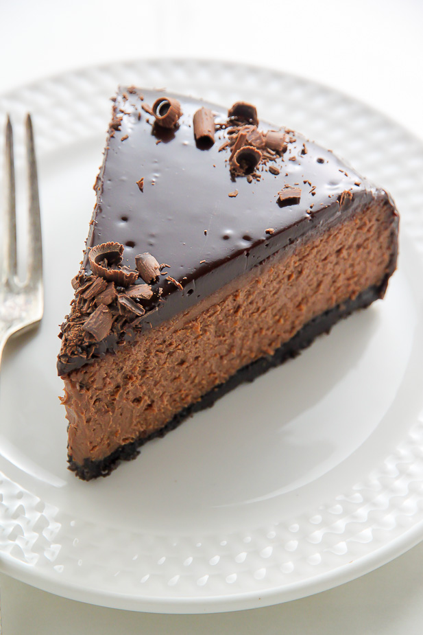Oreo Crusted Chocolate Cheesecake topped with Chocolate Ganache and spiked with Kahlua... need I say more?!