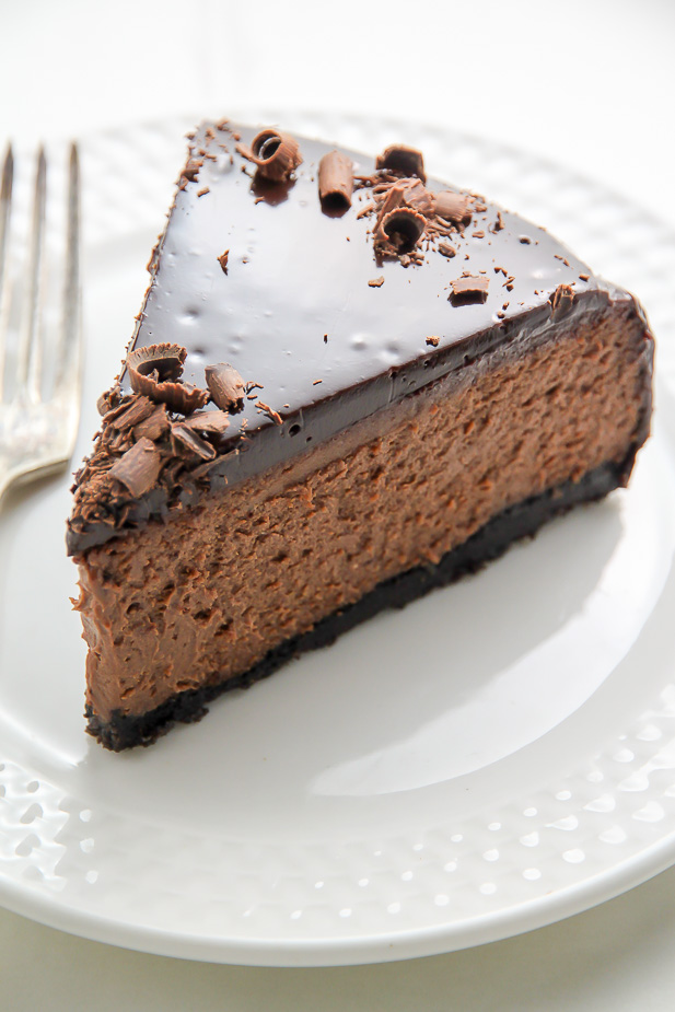 Oreo Crusted Chocolate Cheesecake topped with Chocolate Ganache and spiked with Kahlua... need I say more?!