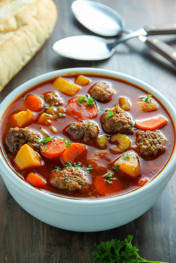 This Italian Meatball Soup is perfect for nights you want hearty comfort food fast!