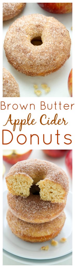 Brown Butter Apple Cider Donuts - baked, not fried, these richly spiced donuts are even better than the ones from the bakery!