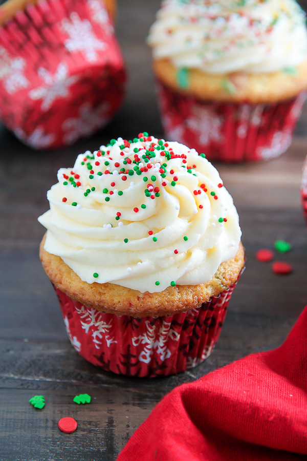 Showstopping soft and fluffy eggnog cupcakes are made in just one-bowl! Holiday dessert the easy and delicious way.