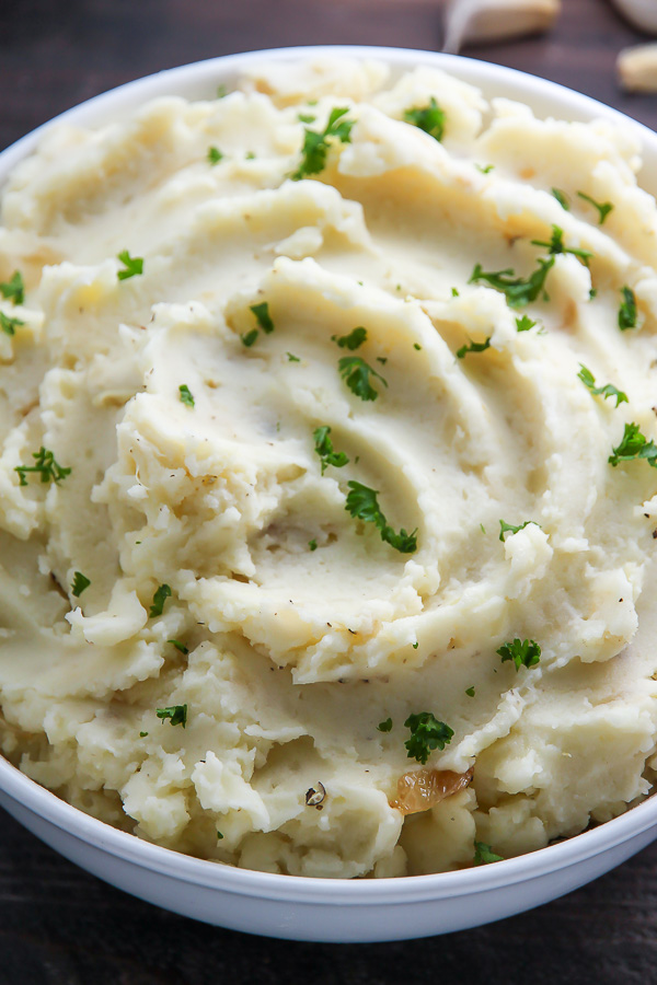 Roasted Garlic and Caramelized Onion Mashed Potatoes