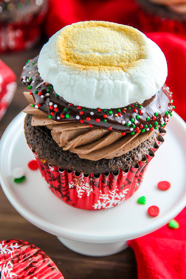 Like a cup of hot cocoa in cupcake form! ← Even more amazing than it sounds!