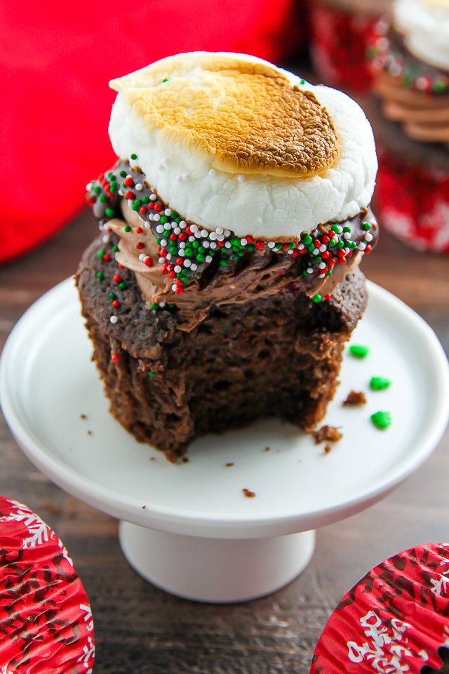 Like a cup of hot cocoa in cupcake form! ← Even more amazing than it sounds!