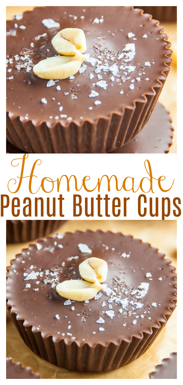Homemade Peanut Butter Cups made with just 5 ingredients! This recipe is foolproof and so easy! If you love Reese's peanut butter cups, try this homemade version today!