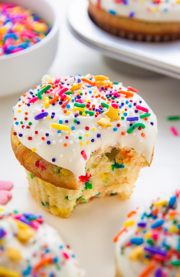 Homemade BROWN BUTTER Funfetti Cupcakes!