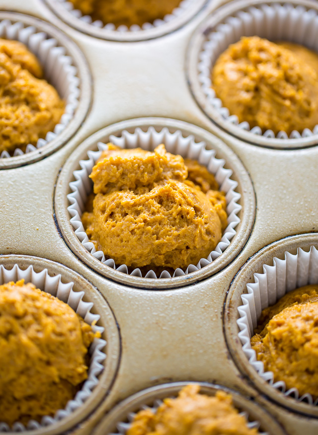 Sweet and simple Glazed Pumpkin Donut Muffins! Made with healthier ingredients so you can enjoy them guilt free. #vegan